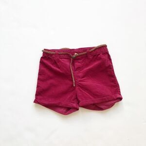 H&M maroon corduroy belted shorts EUC 12-18 months